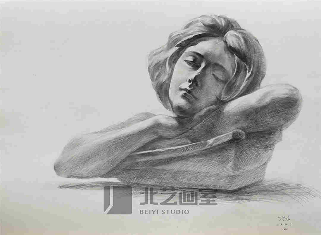 思考女素描石膏像作品赏析
