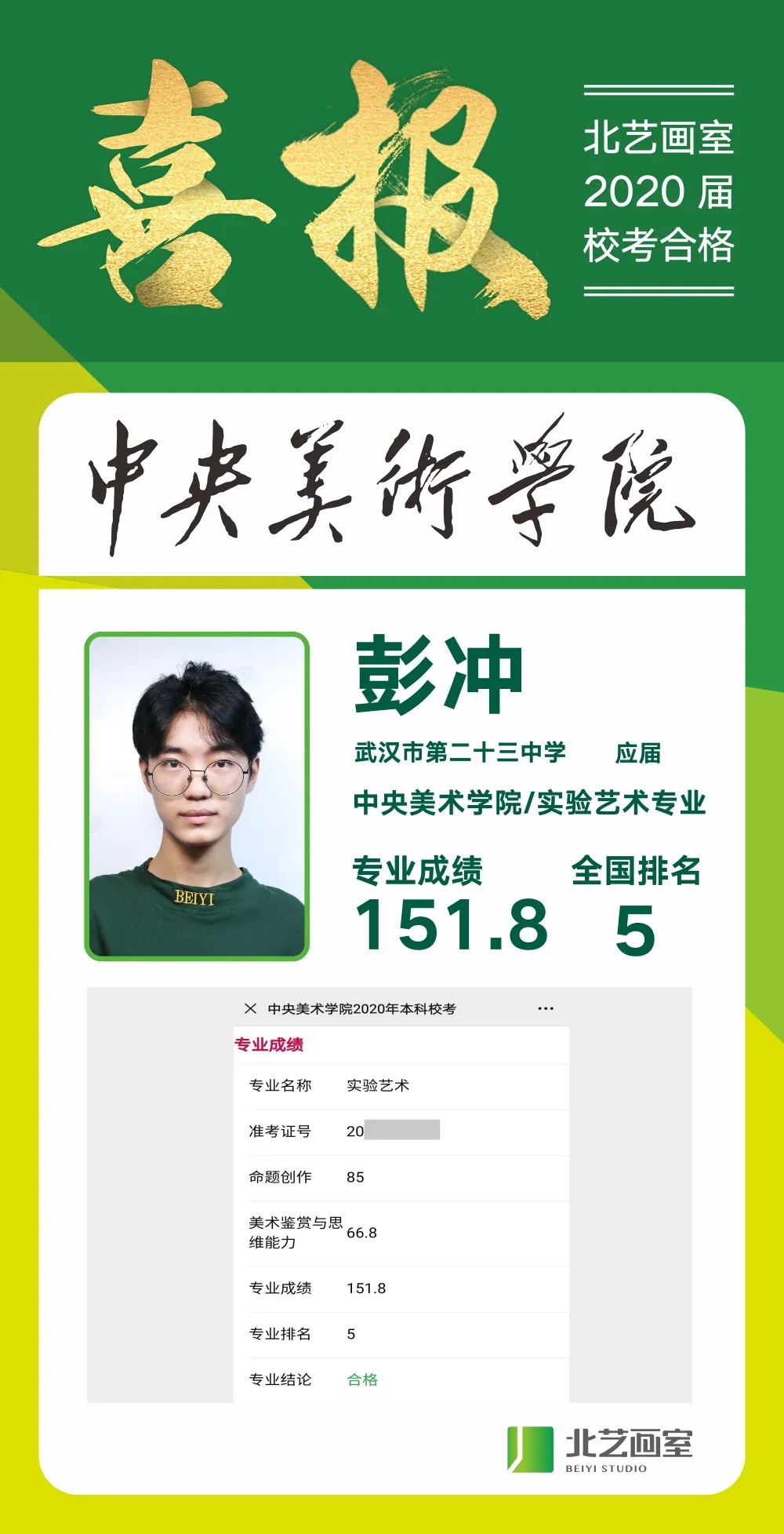  2020年中央美术学院校考喜报 